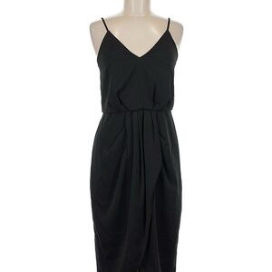 Chelsea28 Black Spaghetti Strap Midi Dress